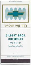Gilbert Bros. Chevrolet Montoursville PA date 1974-82 FS Empty Matchcover picture