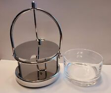 VTG Calderoni Fratelli Stainless Steel w/Crystal Bowl Cheese Server Italy  picture