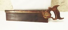 Vtg antique Bakewell & co. middletown ny W.M.&B. brass back tenon saw 14