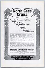 1922 Raymond Whitcomb Vintage Cruise Ad North Cape Iceland Norway Sweden Denmark picture
