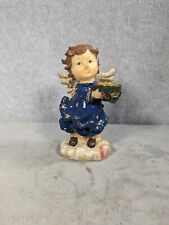 Vintage Resin Magical Christmas Angel Candleholder  picture