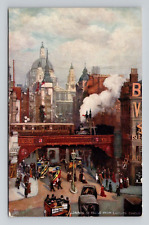 Postcard St Paul's from Ludgate Circus London England, Tuck Oilette Antique N3 picture