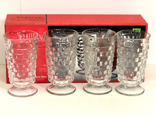 Vintage Indiana Glass Whitehall Clear 4pc. 14oz Cooler Tumblers Set w/Box NIB picture