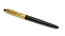EVERSHARP BALLPOINT PEN CLIP ACTION BLACK & GOLD MADE IN USA EARLY MODEL picture