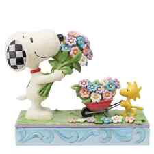 Jim Shore Peanuts SNOOPY AND WOODSTOCK WITH FLOWERS -FRESH PICKED BLOOMS 6014344 picture