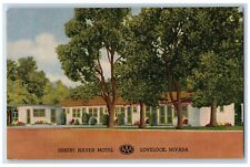 c1940's Desert Haven Motel & Restaurant Cottages Trees Lovelock Nevada Postcard picture