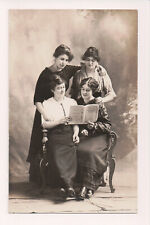 Four Women Reading Photographic Recorder, Durand, Wisconsin WI, 1910-18 RPPC picture