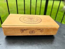 VTG Napa Valley California Wood Crate Box w Bin Drawers Cassette Case Stickers picture