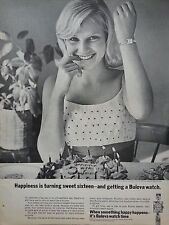 1966 Bulova Watch Company Sweet Sixteen Birthday Cake Watch Original Ad picture