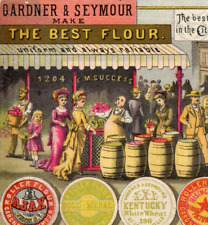 1880s Gardner & Seymour Flour Street Store Scene F92 picture