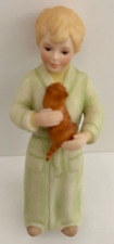 Goebel Collectors Club Rise & Shine USA 1984 Boy Robe Cat Pet 03 Figurine VTG picture