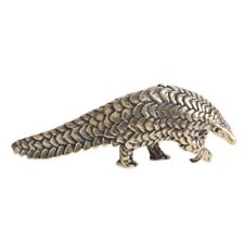 Brass Pangolin Statue Animal Statue Fortune Decoration Office Decoration- picture