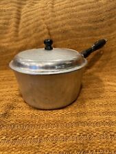 Vintage Griswold 3 Qt #413 Cross Cast Aluminum Pot Sauce Pan picture