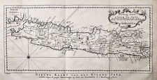 Java Island Indonesia Map Card Carte Copperplate Engraving Bellin 1763 picture
