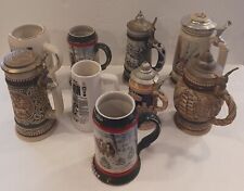 9 Piece Vintage Lot Beer Steins Collectible Mugs picture