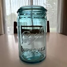 Antique Ball Improved Mason Fruit Jar Pint With Dropped R. Glass Excellent Fast picture