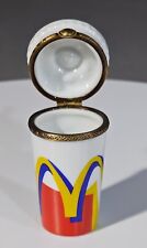 Vintage France Limoges Porcelain Trinket Box Mcdonald's Soda Cup picture