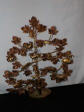 Vintage Petites Choses Dresden Brass Animal Tree Of Life Candle Holder (C264) picture