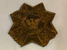 Vintage Auxiliary VFW Veterans of Foreign Wars License Plate Topper Badge picture