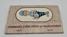 Jeremiah's Steak House of Palm Springs 1201 E. Palm Canyon California Matchbook picture