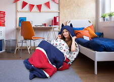 Holger 1-Piece Color Block Sleeping Bag Twin X-Long Navy/Red/White picture