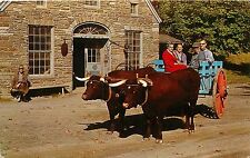 OXEN & BLACKSMITH SHOP FARMERS MUSEUM COOPERSTOWN NY POSTCARD picture