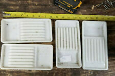 Lot Of 4 VINTAGE 1950s DENTAL MILK GLASS INSTRUMENT TRAYS #48 picture