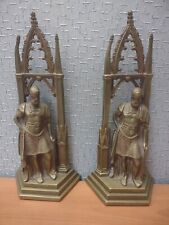 Pair of Gothic Revival 19th Century Bronze Roman Warrior Bookends - 5 lbs picture