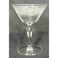 Fostoria 1920's Washington Etch # 266 Crystal Champagne Tall Sherbet Glass-5