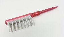 Vintage SCUNCI Plastic Hair Brush Comb Style Rare Unique 90s Retro Dark Pink picture