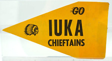 Iuka High School Mississippi Chieftains 1960's cardstock antenna flag - RARE picture