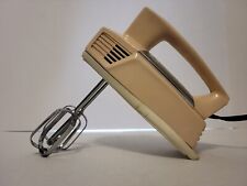 Vintage GE General Electric 3 Speed Hand Mixer w/ Beaters Beige Tan Tested/Works picture