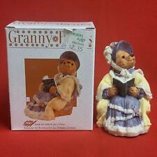 Vintage Price Granny Bear Seated Reading Figurine Porcelain Bisque 1992 picture