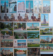 25 Antique Vintage 30s & 40s New York Postcards: NYC, Catskills, Niagara Lot 81 picture