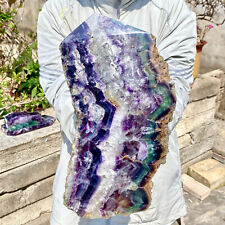 6.3LB Natural beautiful Rainbow Fluorite Crystal flake original stone specimen picture