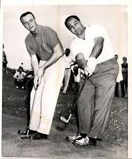 LD355 1960 AP Wire Photo ROCKY MARCIANO HITS 'EM A MILE BOXER IN GOLF PRO-AM picture