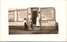 Real Photo Postcard Four Women Standing Outside of a Post Office picture