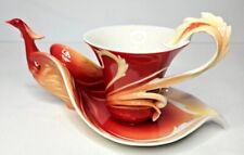 RARE FRANZ Phoenician Flight Bird Porcelain Teacup & Saucer FZ01739 EXCELLENT picture