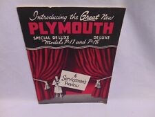 1949 Great New Plymouth serviceman preview Special De Luxe P-17 18 D-12616 49 pg picture