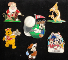 LOT of 6 DISNEY GOLF PINS TRADING  PINs picture