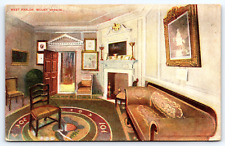 Original Old Vintage Postcard West Parlor George Washington Mount Vernon, VA USA picture