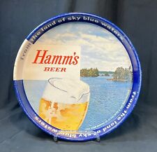 Vintage HAMM'S BEER Round Metal Serving Tray LAND OF SKY BLUE WATERS 13