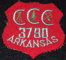 1930s - 1940 CCC Civilian Conservation Corps 3790 Arkansas Shoulder Patch, Fine picture