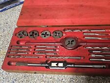 Vintage Greenfield Adjustable Die And Tap Set Complete In Original Wooden Box picture