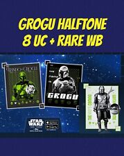 topps star wars card Trader GROGU HALFTONE 9 Card Set.  UC + RARE WORKBENCH picture
