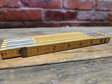 Vintage Lufkin X46F Extension Rule Red End Fold Out Wood  72
