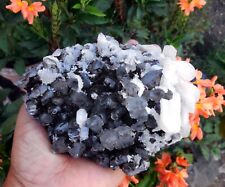 CALCITE On STILBITE & Black Matrix Minerals A-4.24 picture