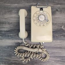 Vintage Beige Bell Systems Western Electric ITT Rotary Wall Phone 554 BMP Tested picture