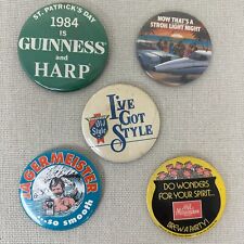 Vintage 1970's & 1980's Milwaukee Beer, Guinness, Jager, Strohl Pins picture