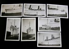 RMS Empress of Britain B&W Snapshot Photos LOT 7 Vtg OOAK 1930s Ship Ocean Liner picture